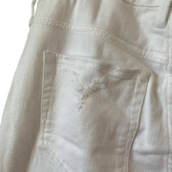 Good American Good Curve White Jeans Plus Size Comfort Stretch with distressing - Picture 4 of 9